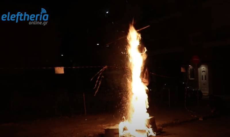 Καλαμάτα: Τηρήθηκε και το έθιμο του καψίματος του Ιούδα (βίντεο)